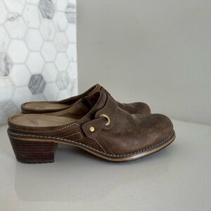 Red Wing Shoes Celina Western Brown Leather Mules Clogs Women's Size 7W